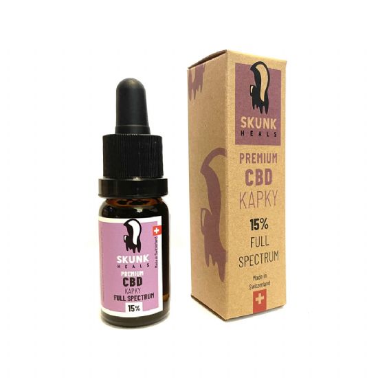 CBD kapky 15% - 100% z loupaných konopných semínek