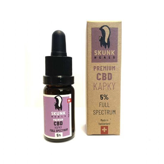 CBD kapky 5% - 100% z lupaných konopných semínek